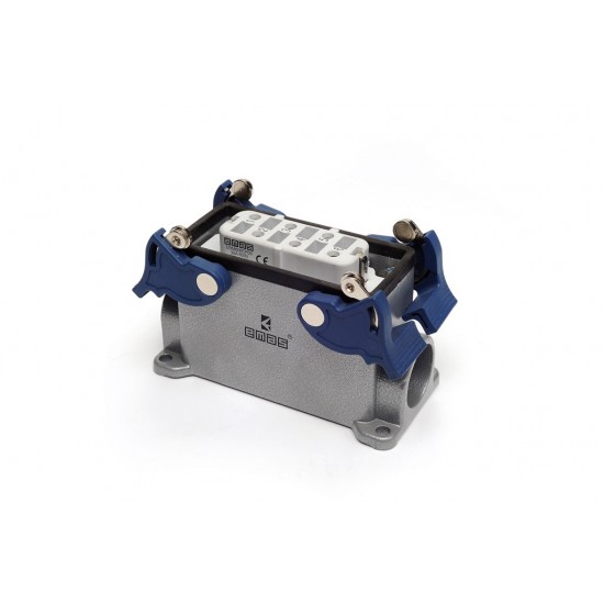 Metal 6 Kontak Duvar Tipi Priz 35A Yandan Girişli 4 Mandallı Çok Kontaklı 