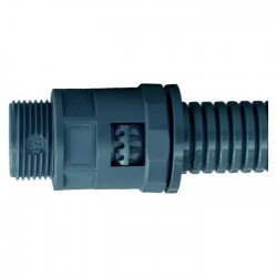 ORTAÇ PG9 DİŞ GEÇMELİ SPİRAL BORU RAKORU (POLYAMİD,GRİ) OR0270